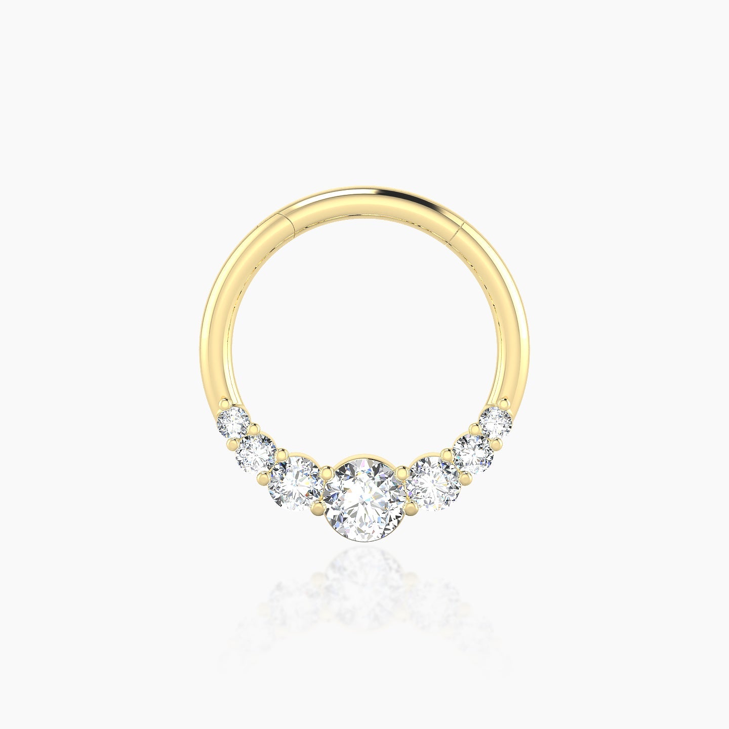 Felicity | 18k Yellow Gold 9.5 mm Diamond Septum Piercing