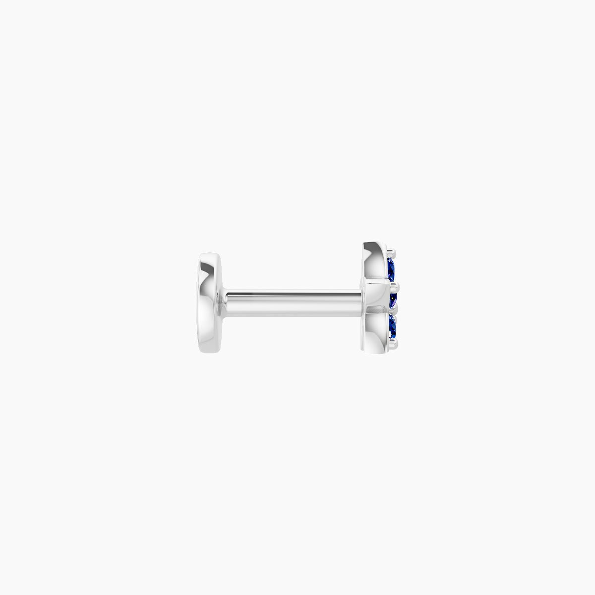 Flora | 18k White Gold 5 mm 4.5 mm Flower Sapphire Nose Piercing