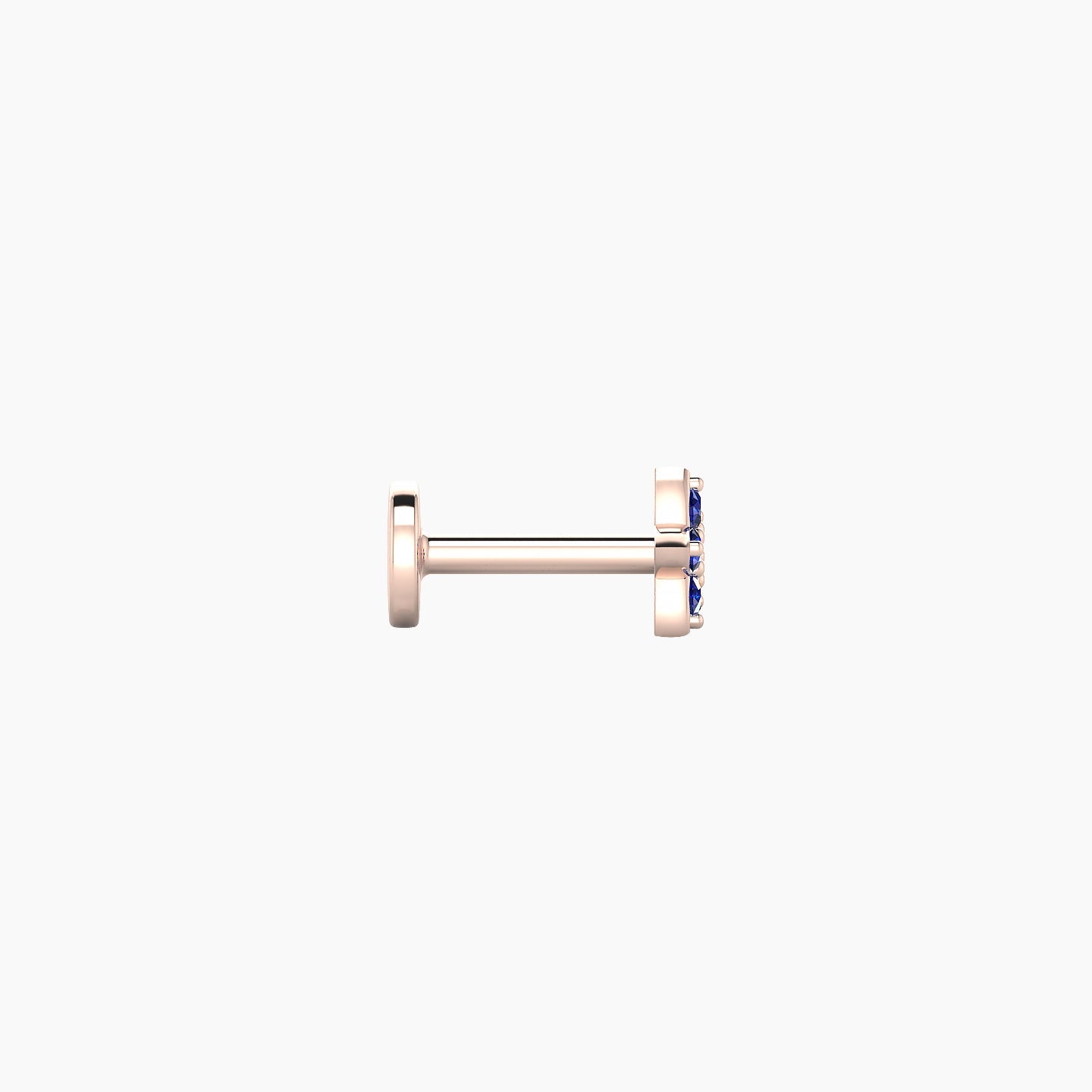 Flora | 18k Rose Gold 5 mm 4.5 mm Flower Sapphire Nose Piercing