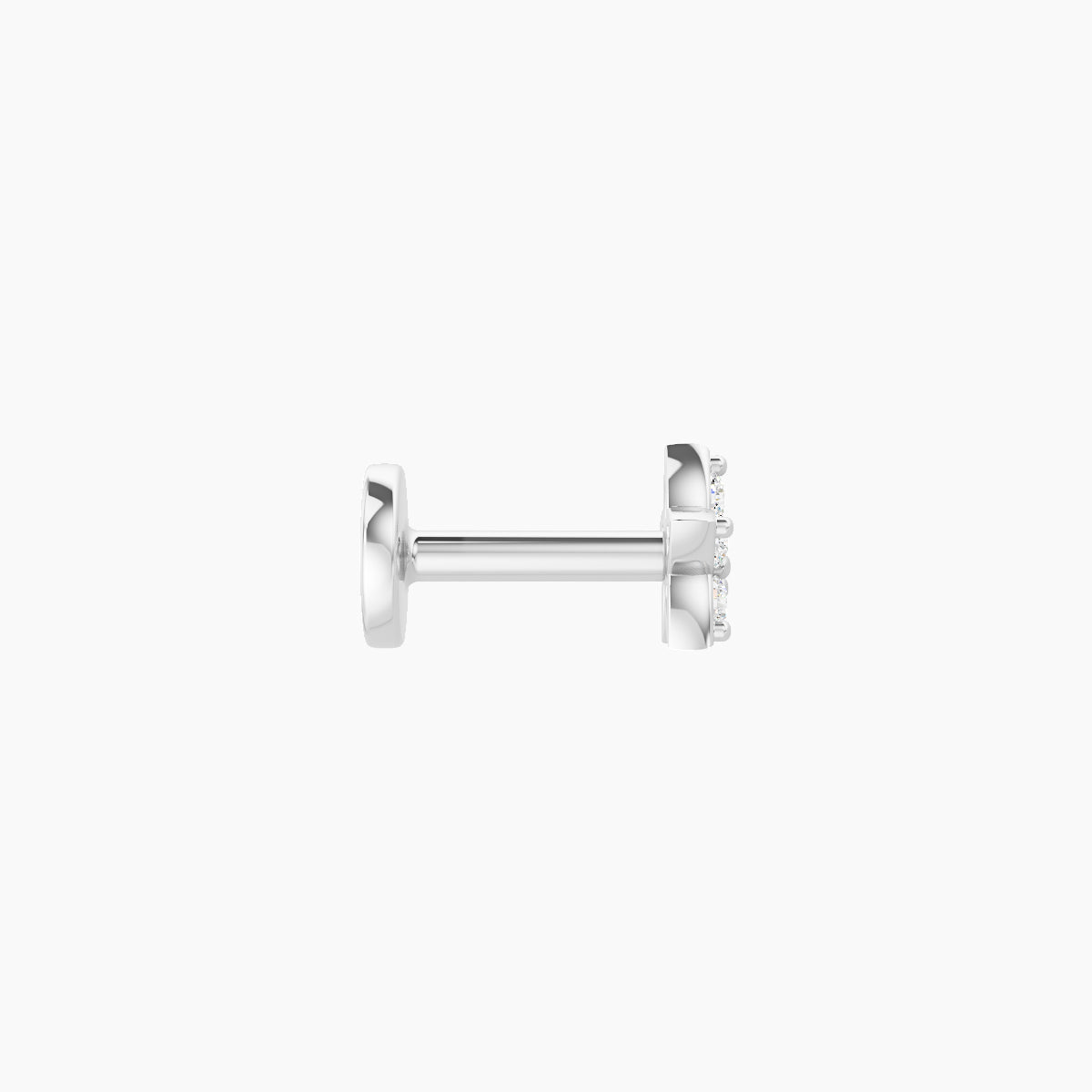 Flora | 18k White Gold 4.5 mm 5 mm Flower Diamond Piercing