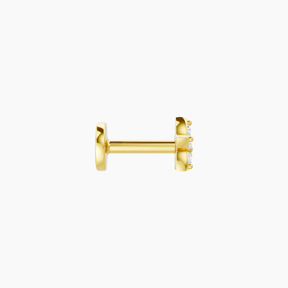 Flora | 18k Yellow Gold 4.5 mm 5 mm Flower Diamond Piercing