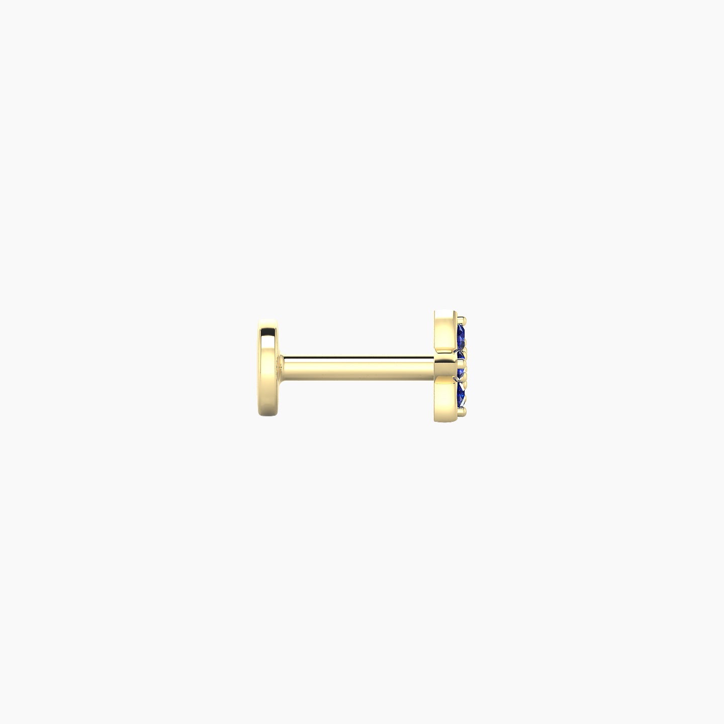 Flora | 18k Yellow Gold 5 mm 4.5 mm Flower Sapphire Piercing