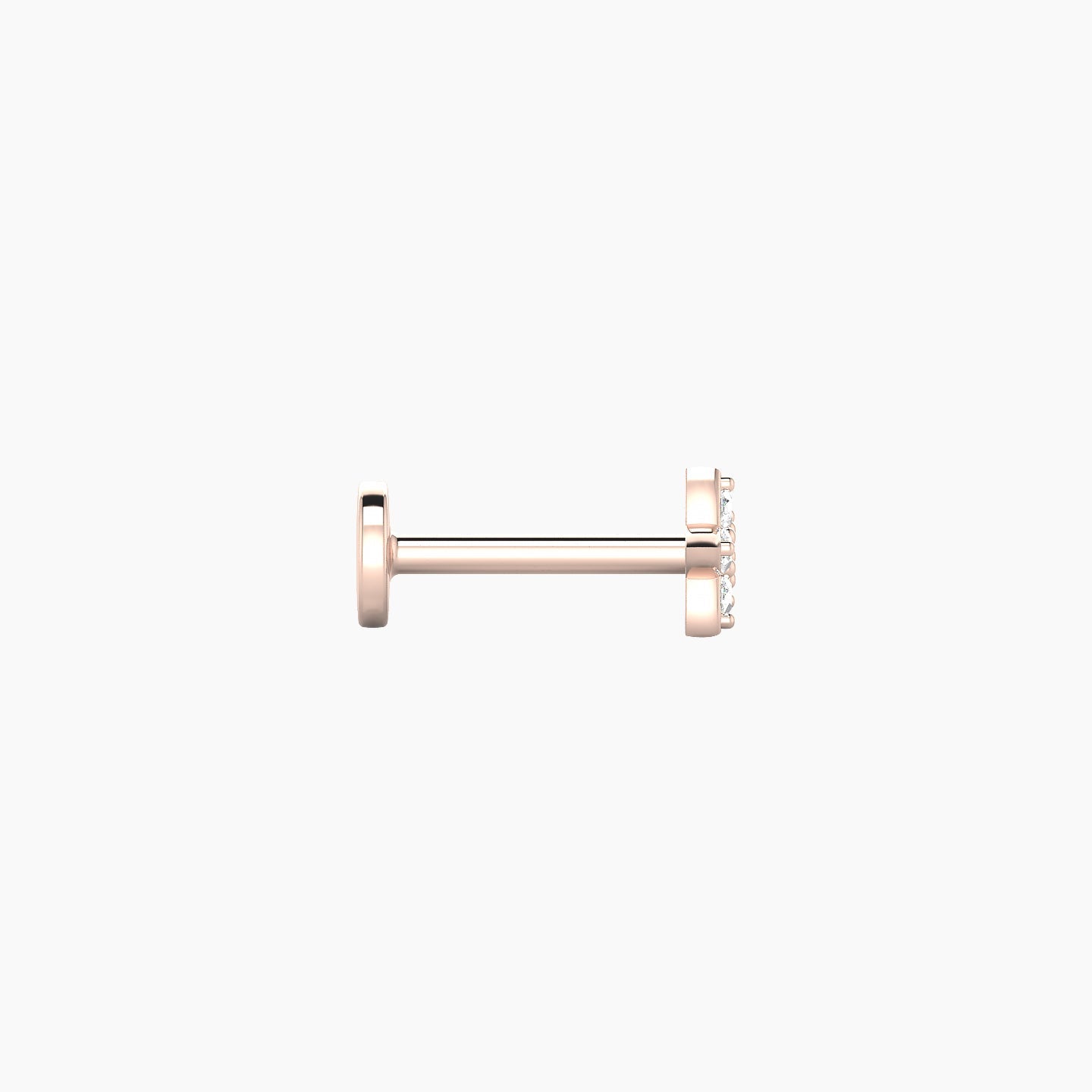Flora | 18k Rose Gold 4.5 mm 6.5 mm Flower Diamond Nose Piercing