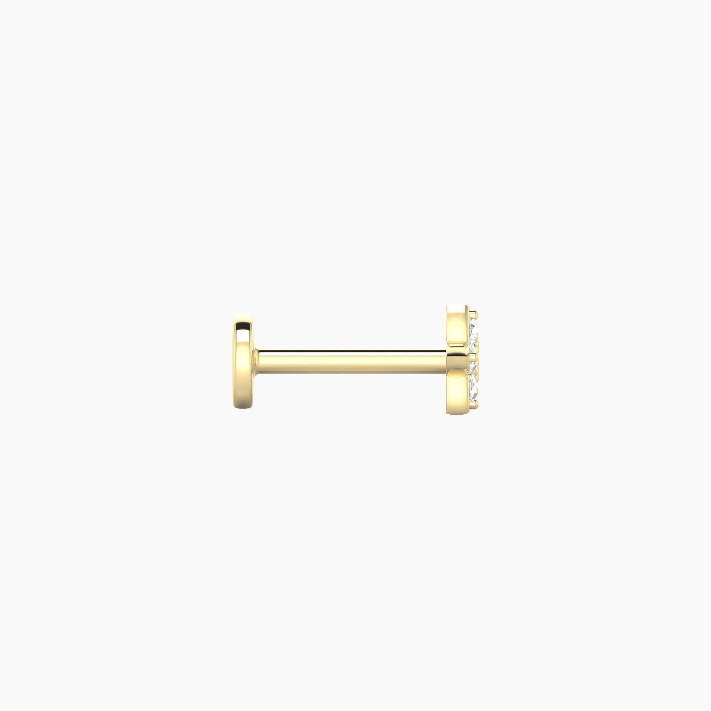 Flora | 18k Yellow Gold 4.5 mm 6.5 mm Flower Diamond Nose Piercing