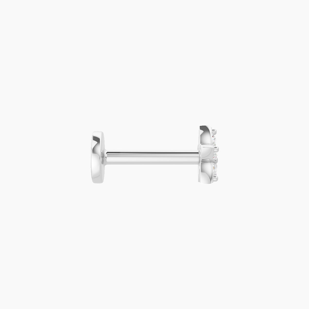 Flora | 18k White Gold 4.5 mm 6.5 mm Flower Diamond Piercing