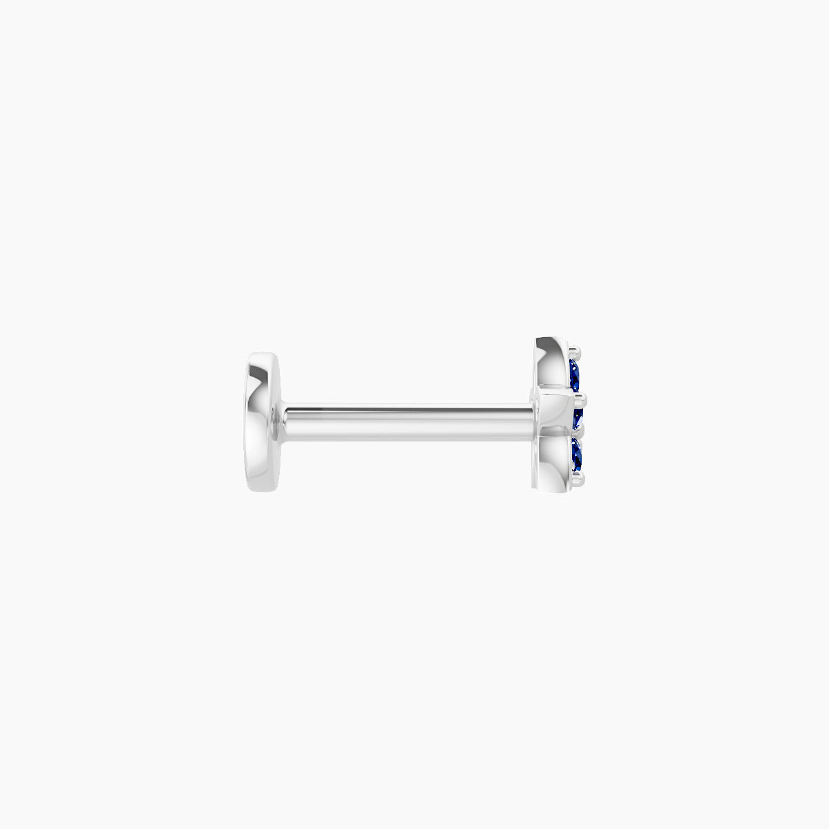 Flora | 18k White Gold 6.5 mm 4.5 mm Flower Sapphire Piercing