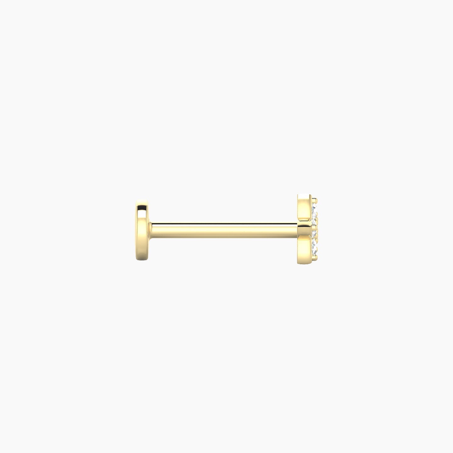 Flora | 18k Yellow Gold 4.5 mm 8 mm Flower Diamond Nose Piercing