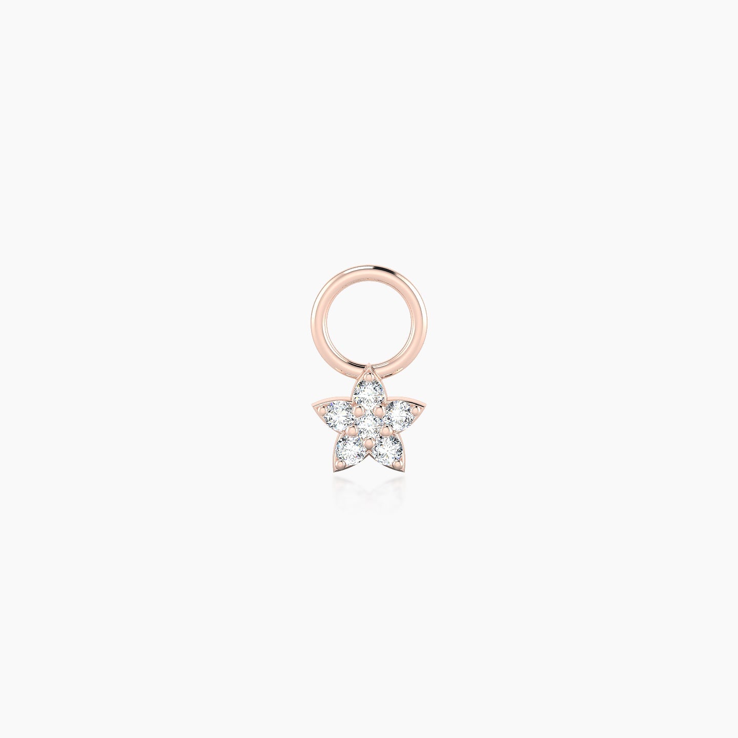 Flora | 18k Rose Gold 4.5 mm Flower Diamond Charm