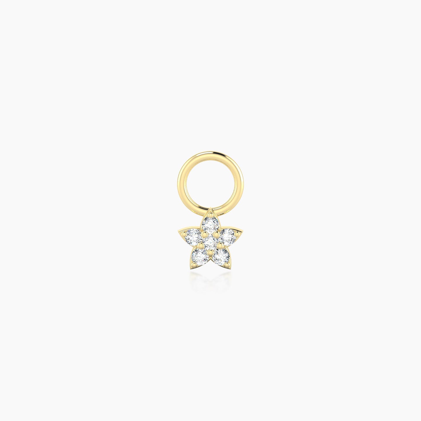 Flora | 18k Yellow Gold 4.5 mm Flower Diamond Charm