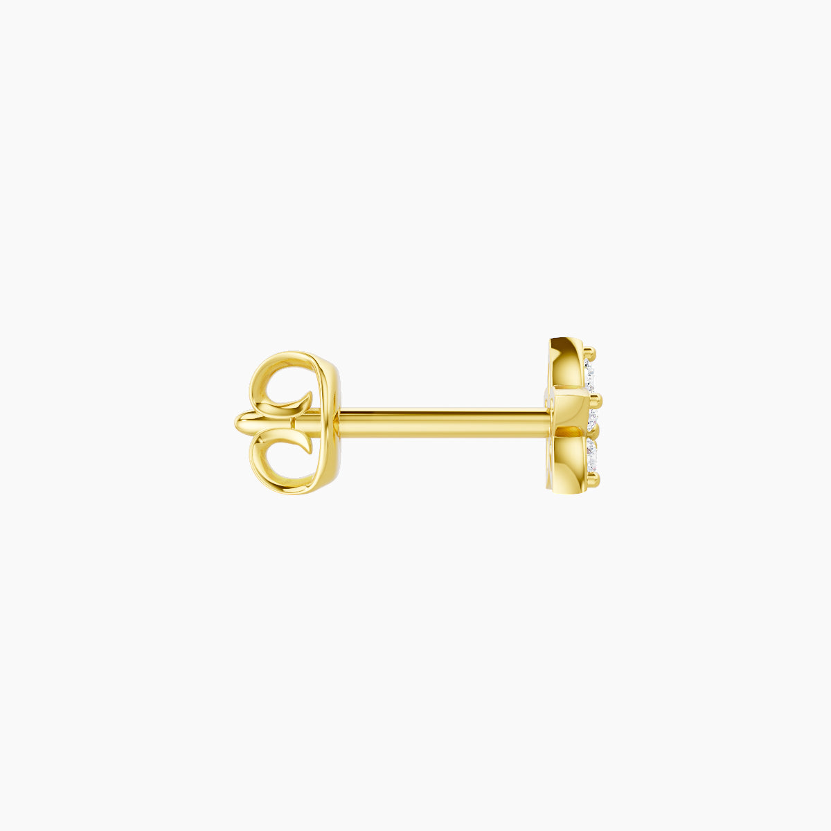 Flora | 18k Yellow Gold 4.5 mm Flower Diamond Earring