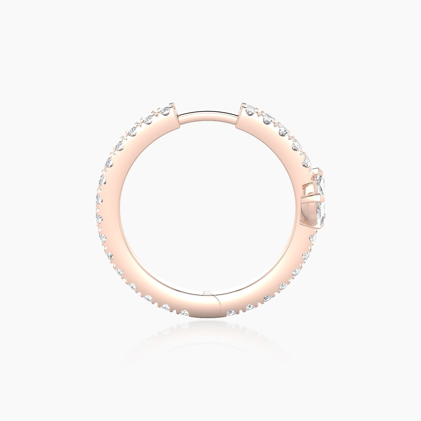 Fortuna | 18k Rose Gold 11 mm Lotus Diamond Hoop Piercing