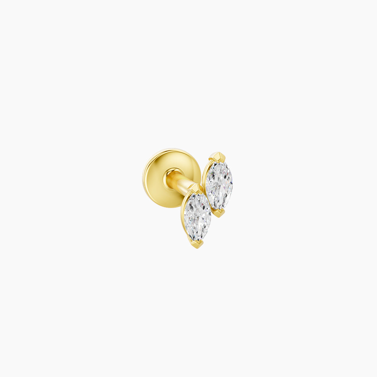Freyja | 18k Yellow Gold 5 mm 5 mm Diamond Piercing