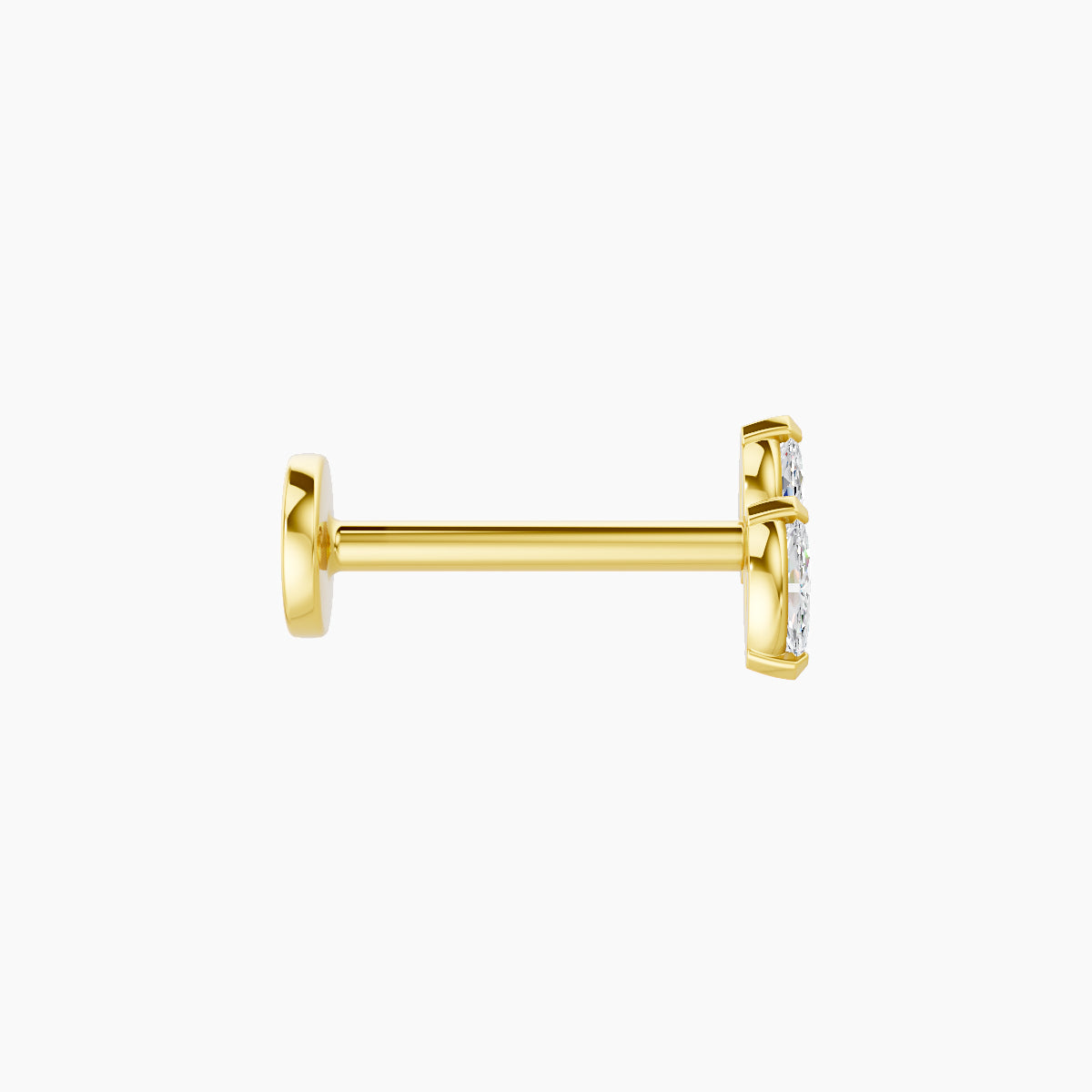 Freyja | 18k Yellow Gold 5 mm 8 mm Diamond Piercing