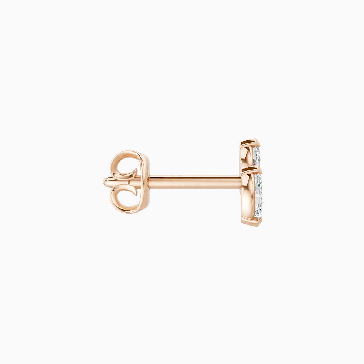 Freyja | 18k Rose Gold 5 mm Diamond Earring