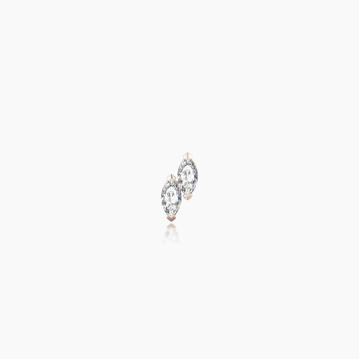 Freyja | 18k Rose Gold 5 mm Diamond Earring
