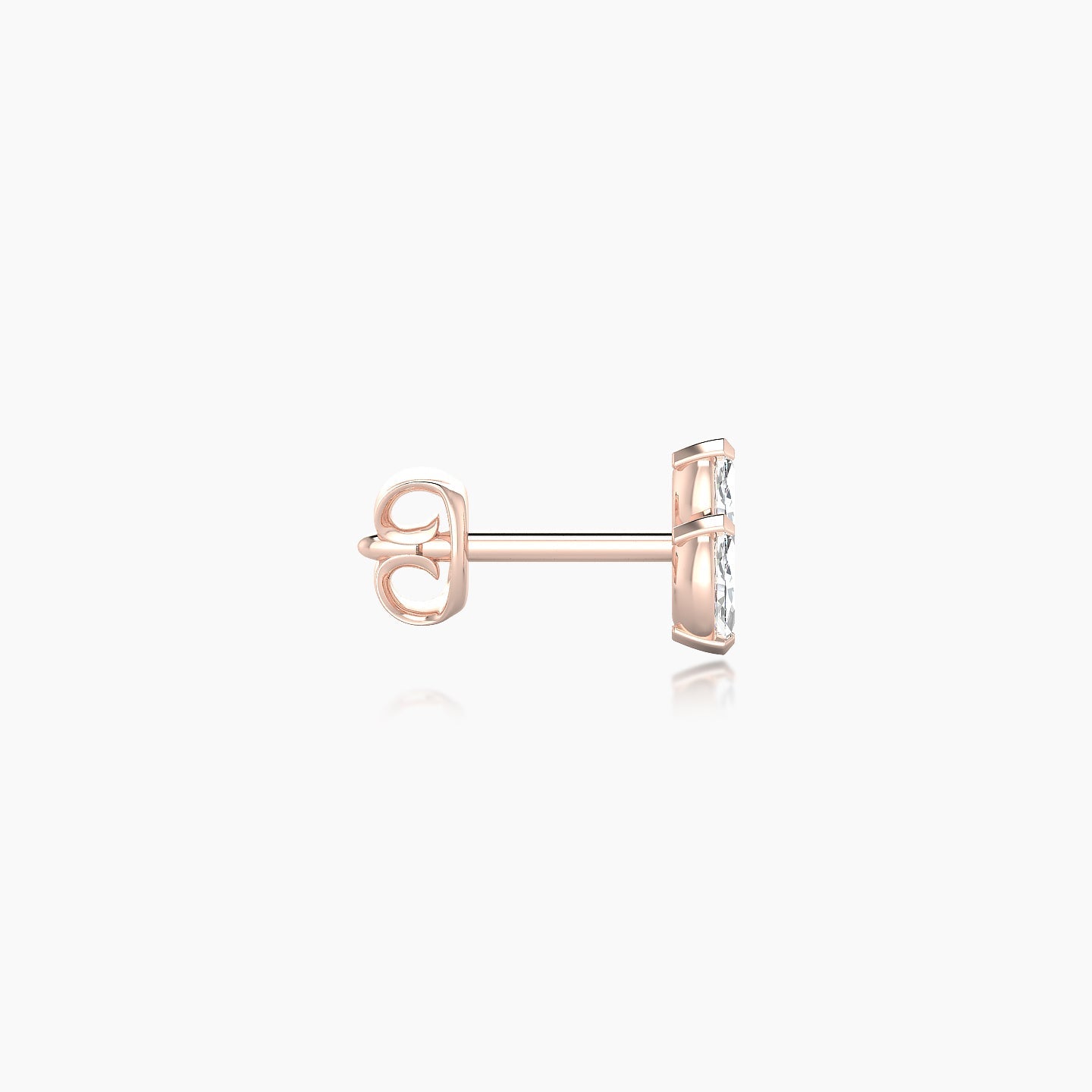 Freyja | 18k Rose Gold 5 mm Diamond Earring