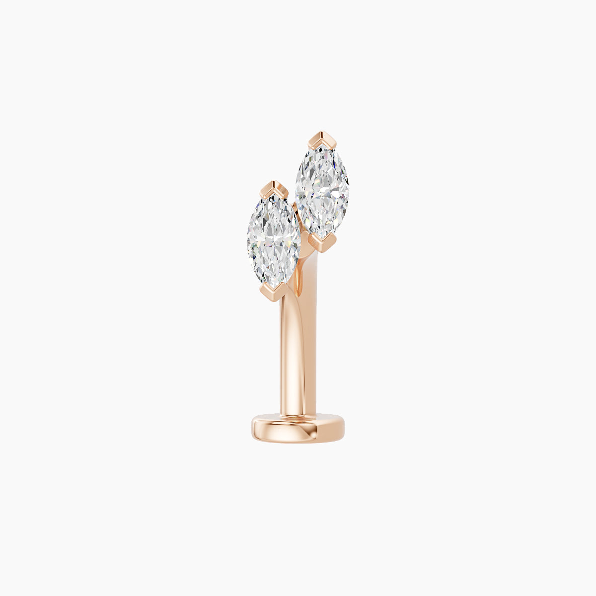Freyja | 18k Rose Gold 6.5 mm 10 mm Diamond Floating Navel Piercing