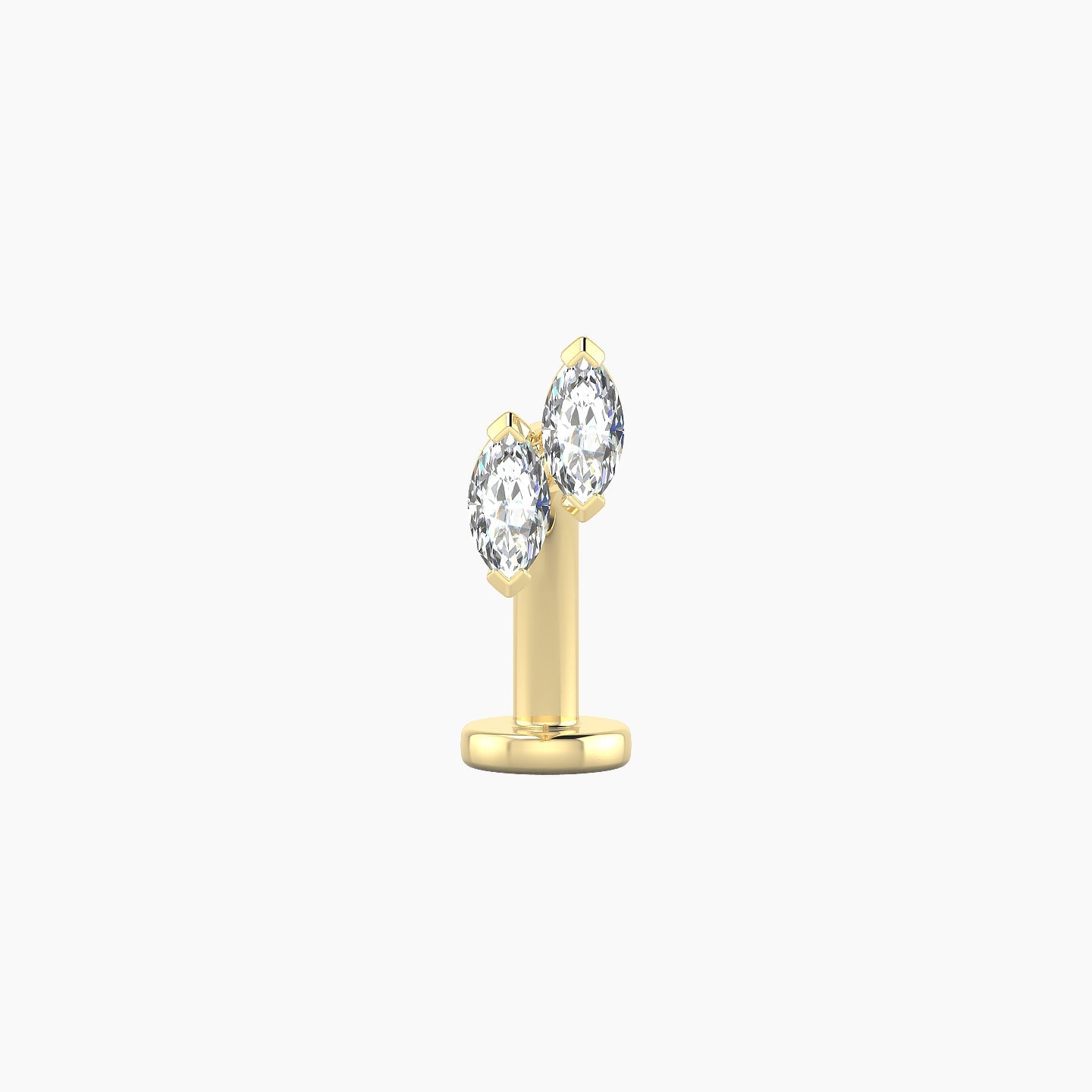 Freyja | 18k Yellow Gold 6.5 mm 10 mm Diamond Floating Navel Piercing