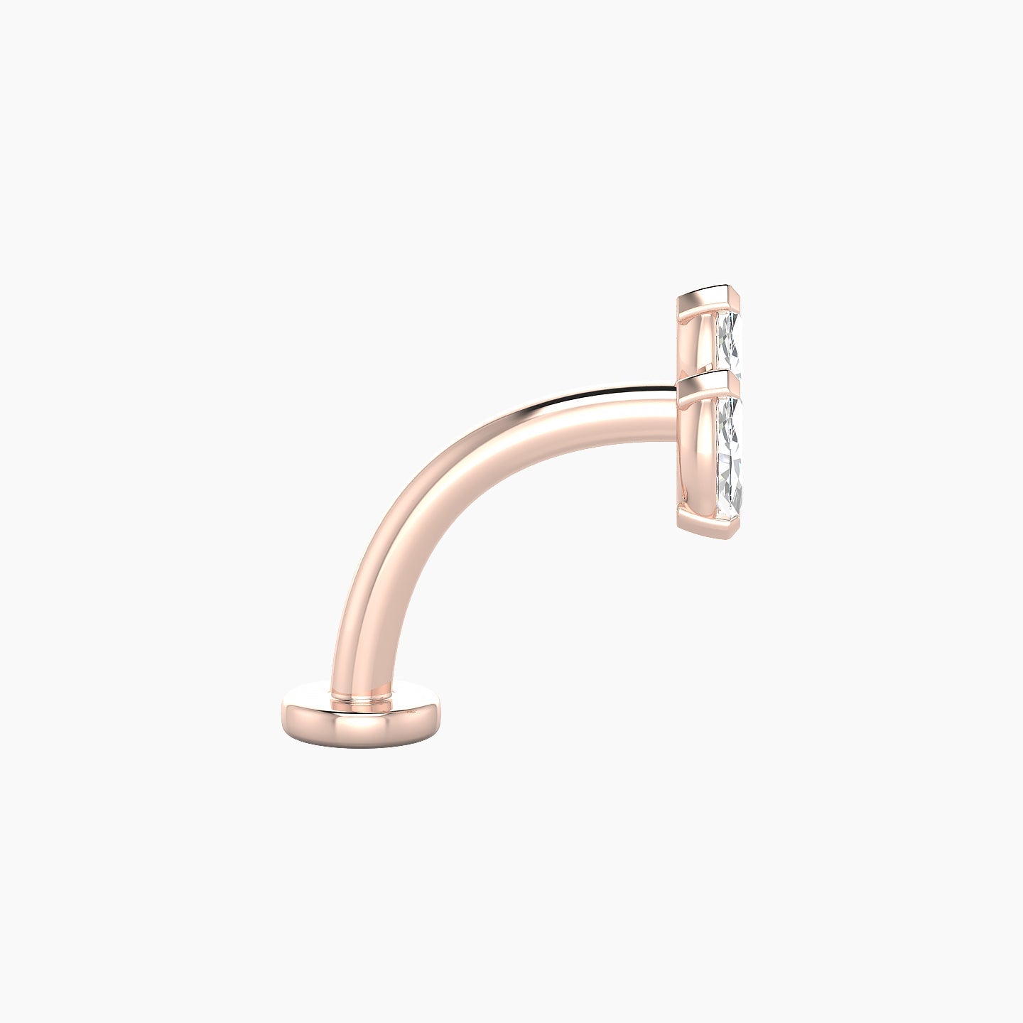 Freyja | 18k Rose Gold 6.5 mm 10 mm Diamond Floating Navel Piercing