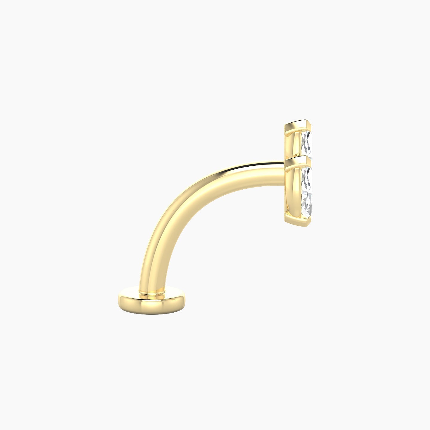 Freyja | 18k Yellow Gold 6.5 mm 10 mm Diamond Floating Navel Piercing