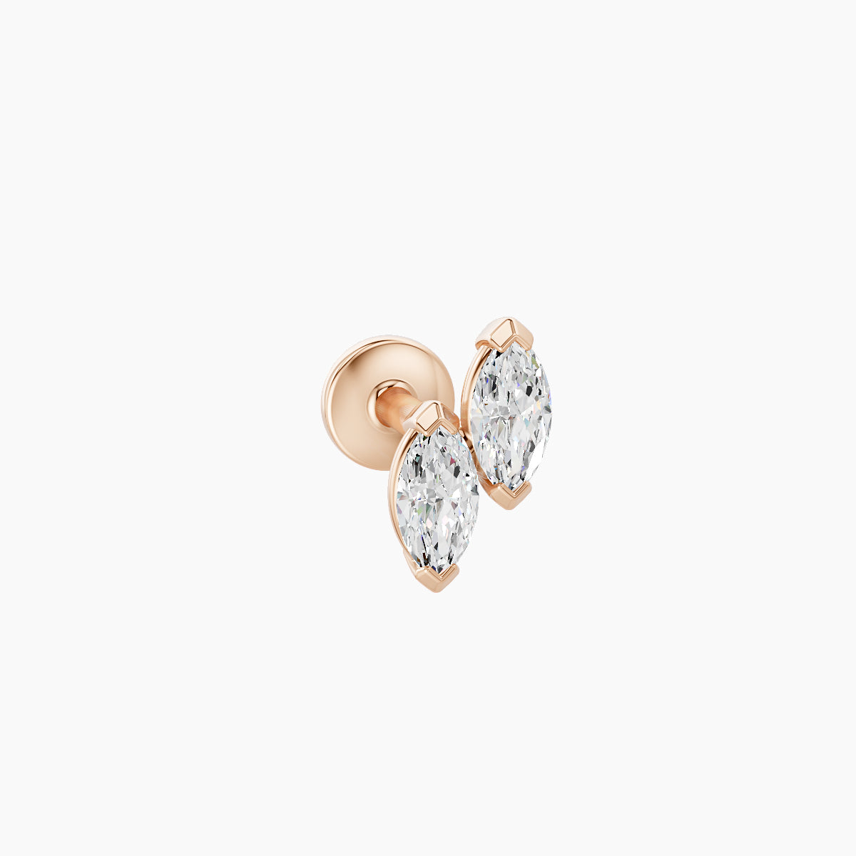 Freyja | 18k Rose Gold 6.5 mm 5 mm Diamond Piercing