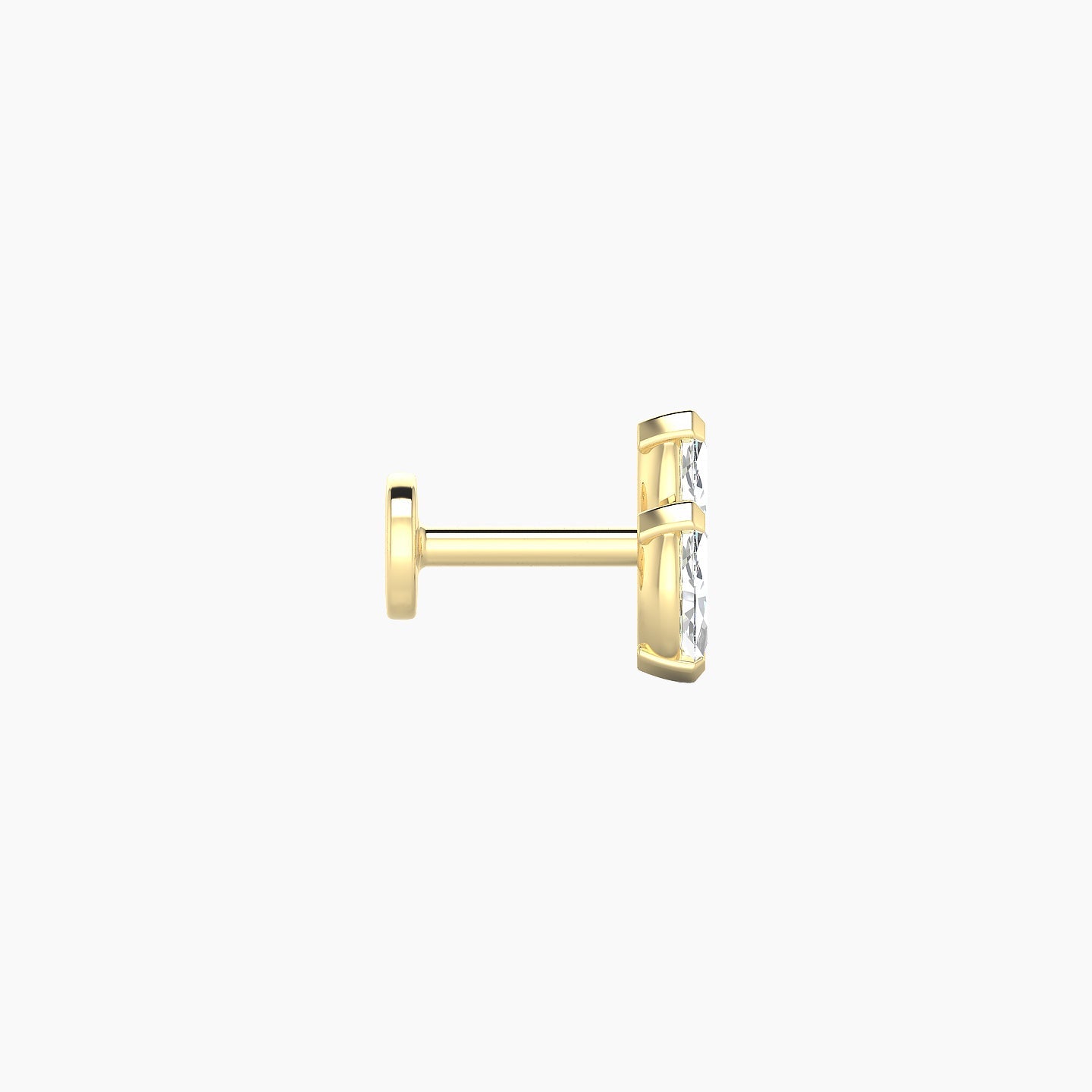 Freyja | 18k Yellow Gold 6.5 mm 5 mm Diamond Piercing