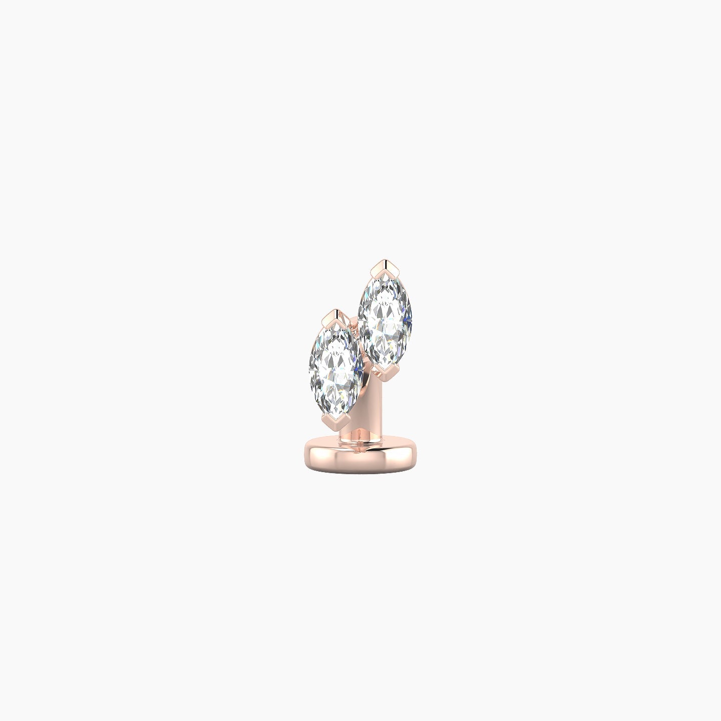 Freyja | 18k Rose Gold 6.5 mm 6 mm Diamond Floating Navel Piercing