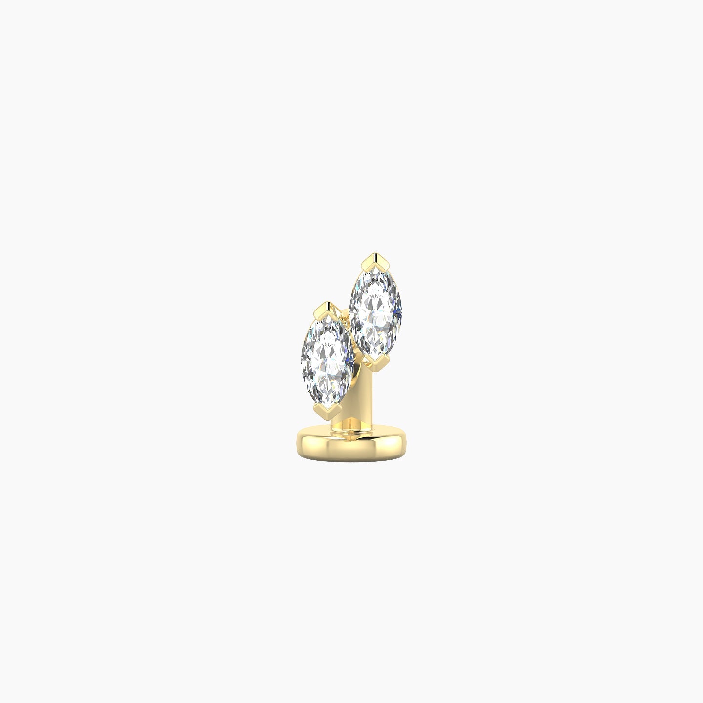 Freyja | 18k Yellow Gold 6.5 mm 6 mm Diamond Floating Navel Piercing
