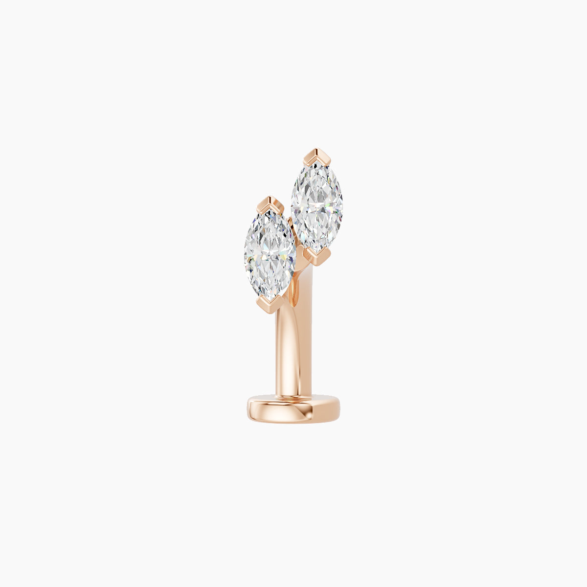 Freyja | 18k Rose Gold 6.5 mm 8 mm Diamond Floating Navel Piercing