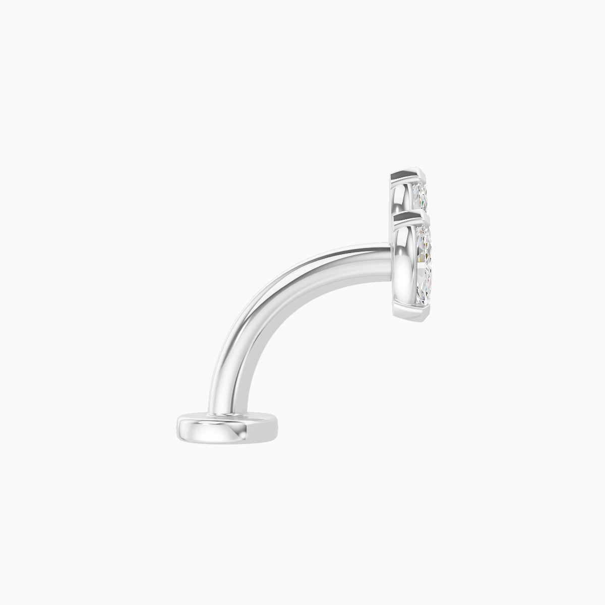 Freyja | 18k White Gold 6.5 mm 8 mm Diamond Floating Navel Piercing