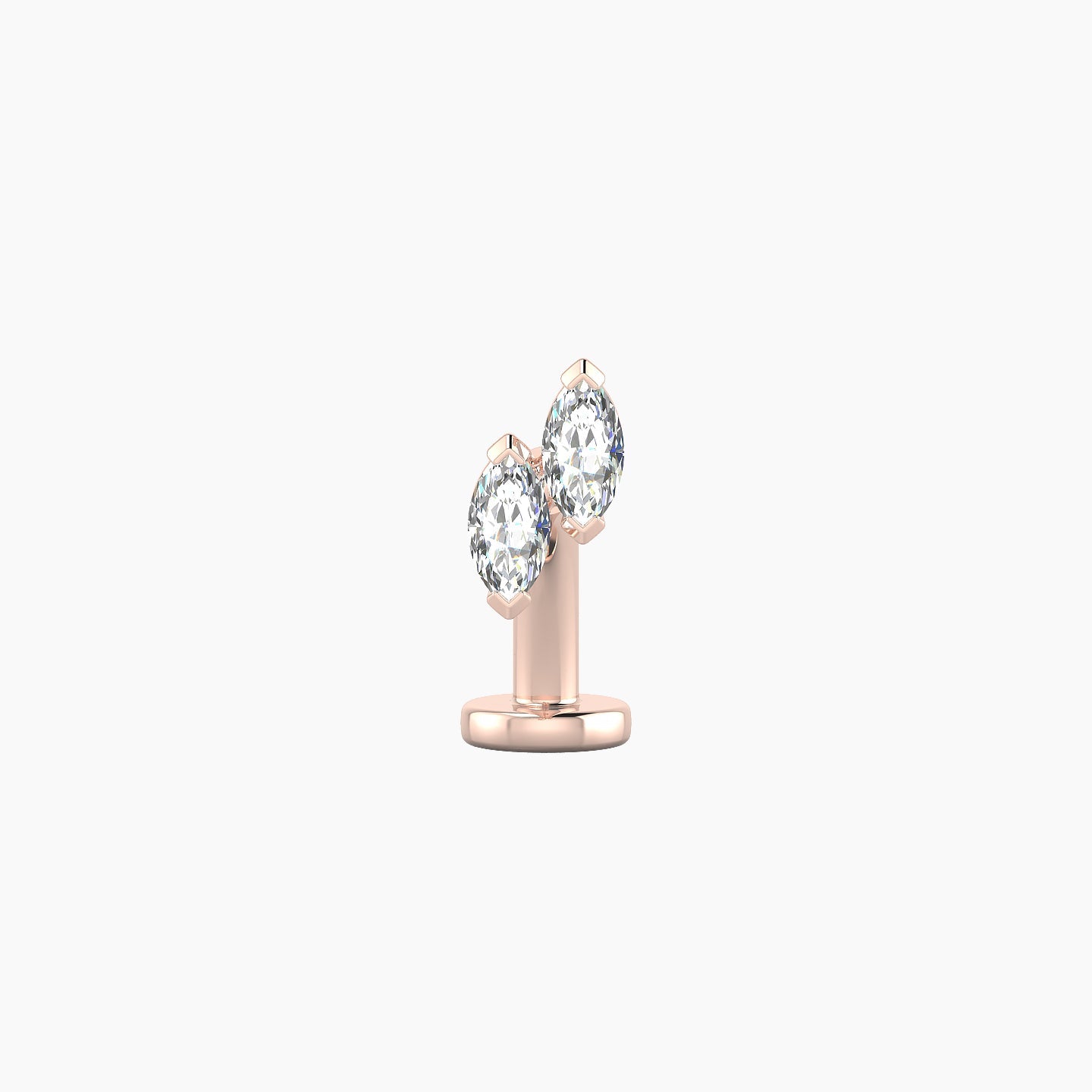 Freyja | 18k Rose Gold 6.5 mm 8 mm Diamond Floating Navel Piercing