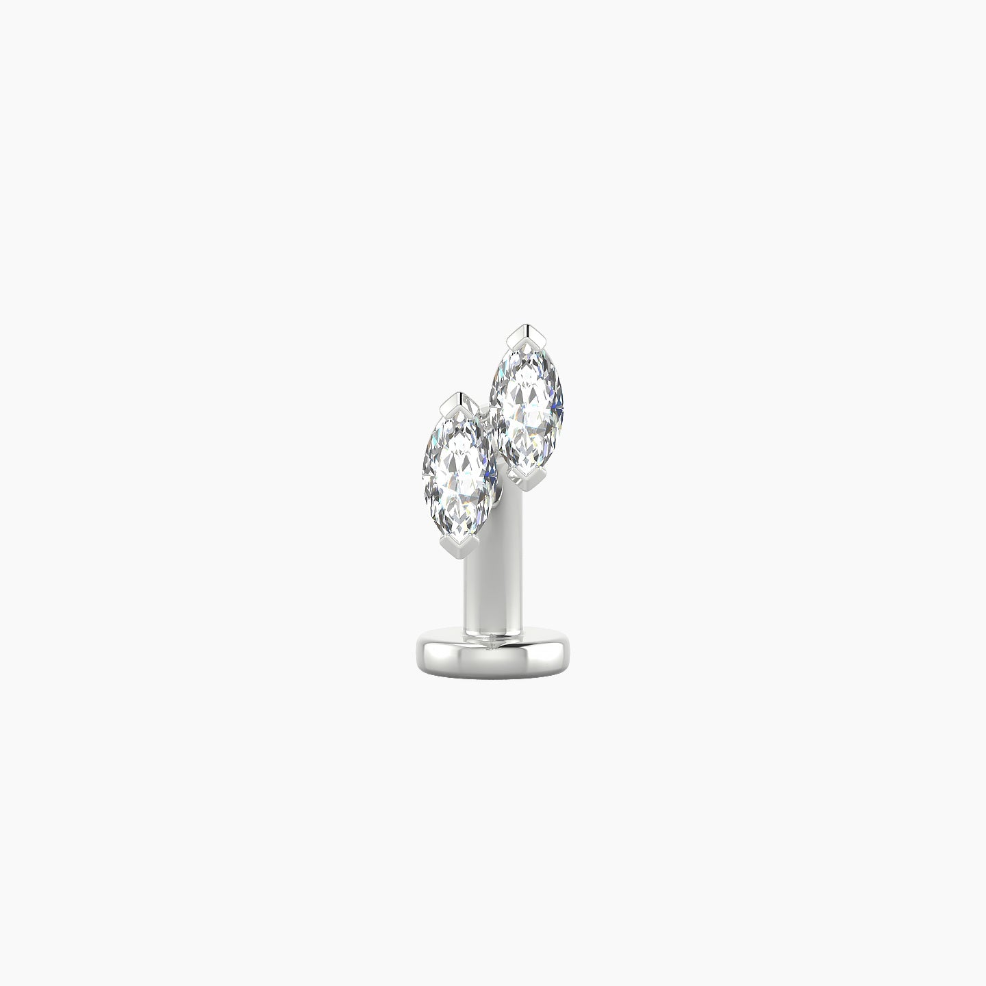 Freyja | 18k White Gold 6.5 mm 8 mm Diamond Floating Navel Piercing