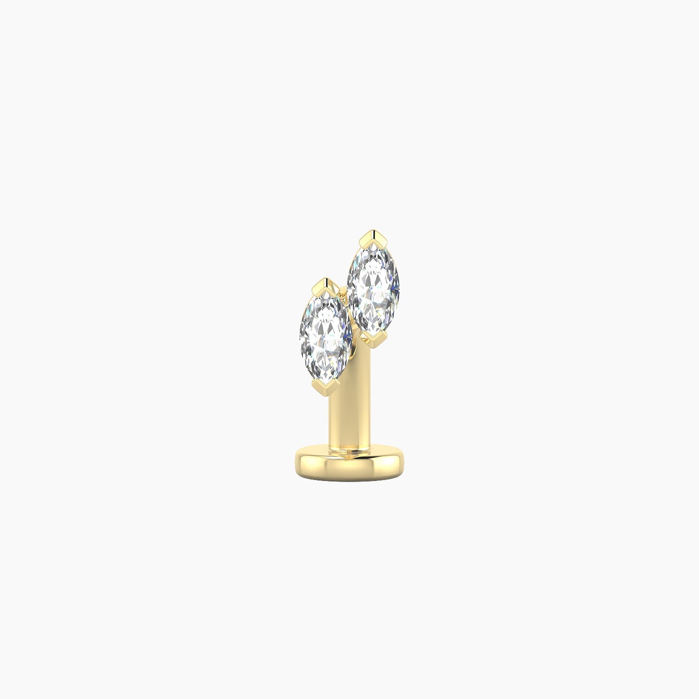Freyja | 18k Yellow Gold 6.5 mm 8 mm Diamond Floating Navel Piercing