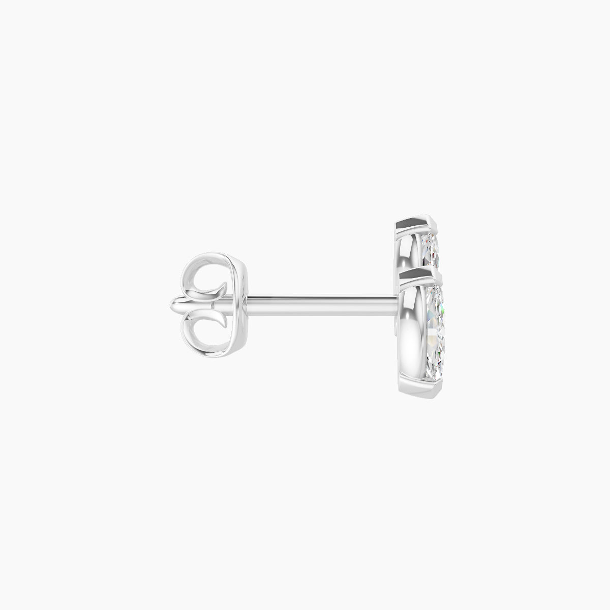 Freyja | 18k White Gold 6.5 mm Diamond Earring