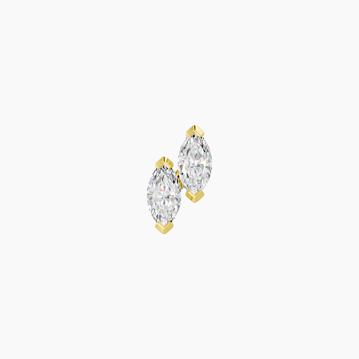 Freyja | 18k Yellow Gold 6.5 mm Diamond Earring