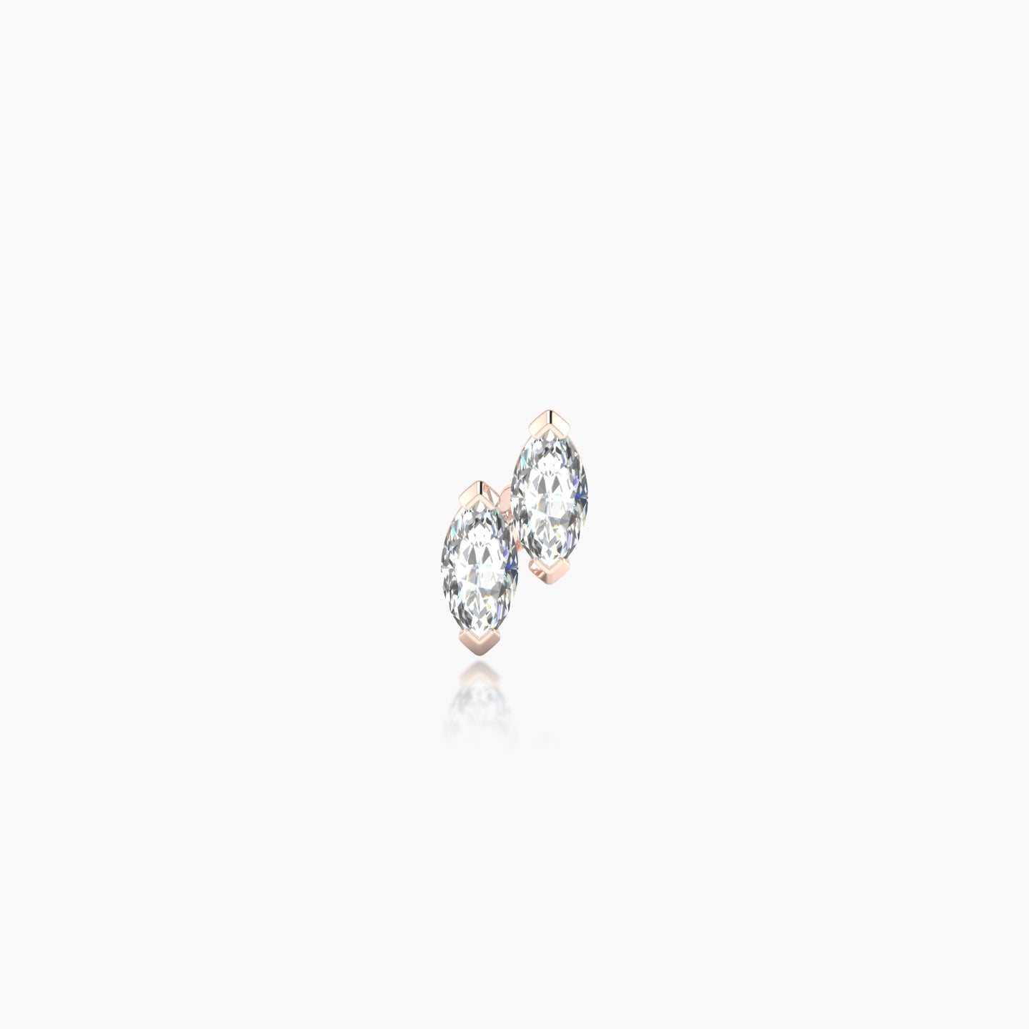 Freyja | 18k Rose Gold 6.5 mm Diamond Earring
