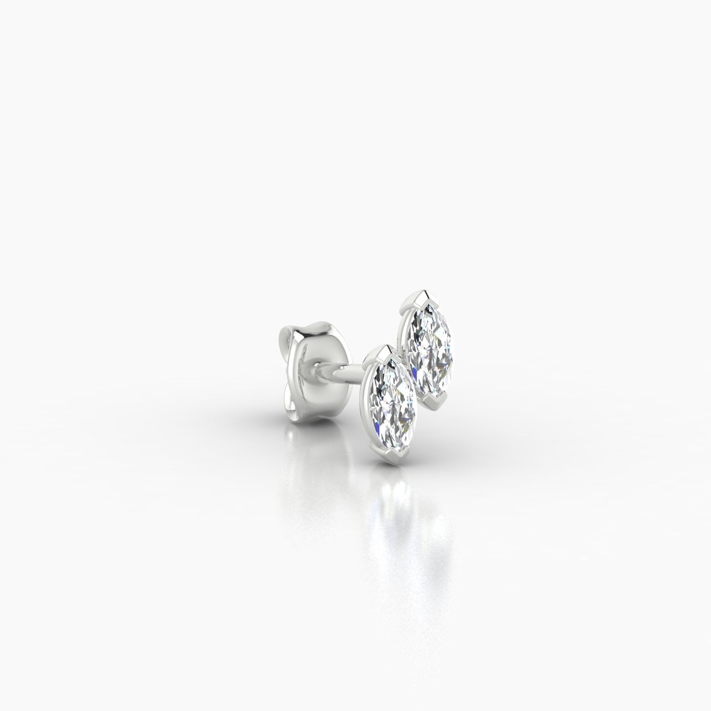 Freyja | 18k White Gold 6.5 mm Diamond Earring