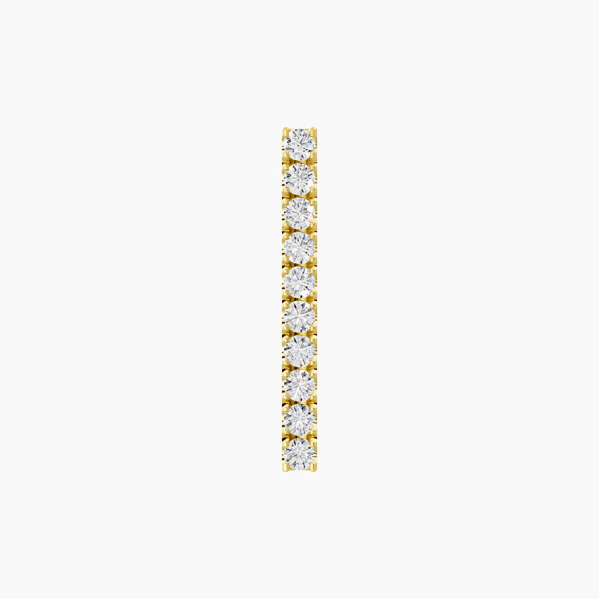 Gaia | 18k Yellow Gold 12 mm 5 mm Bar Diamond Piercing