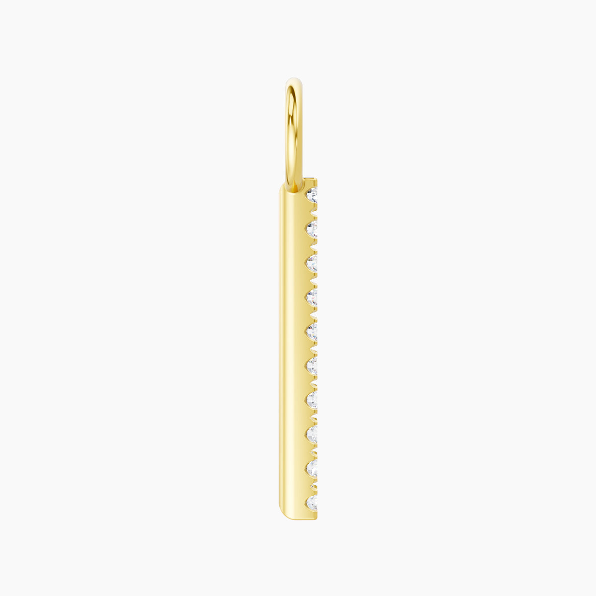 Gaia | 18k Yellow Gold 12 mm Bar Diamond Charm