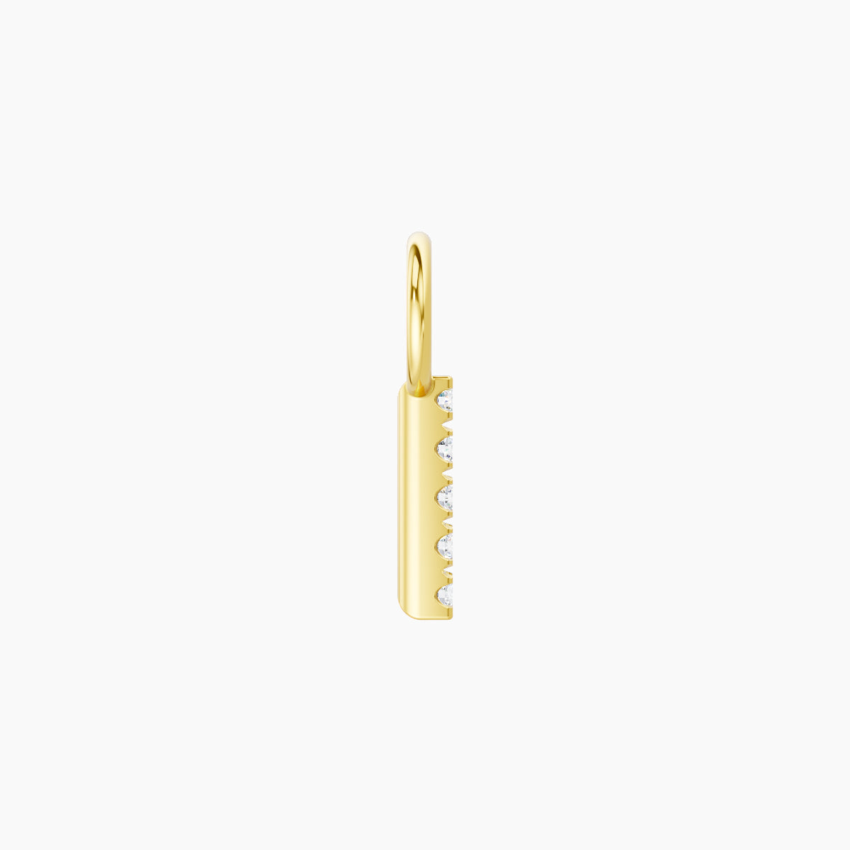 Gaia | 18k Yellow Gold 6 mm Bar Diamond Charm