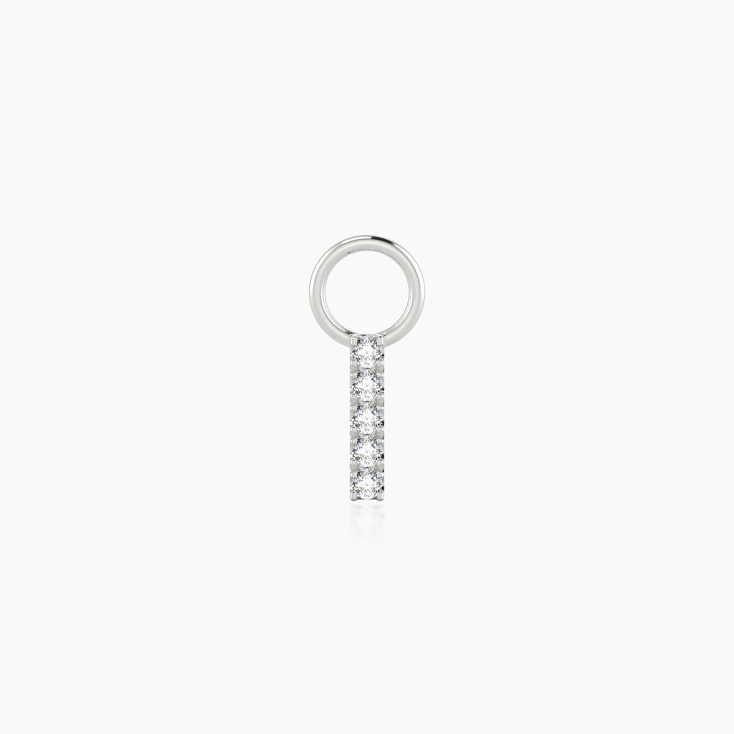 Gaia | 18k White Gold 6 mm Bar Diamond Charm