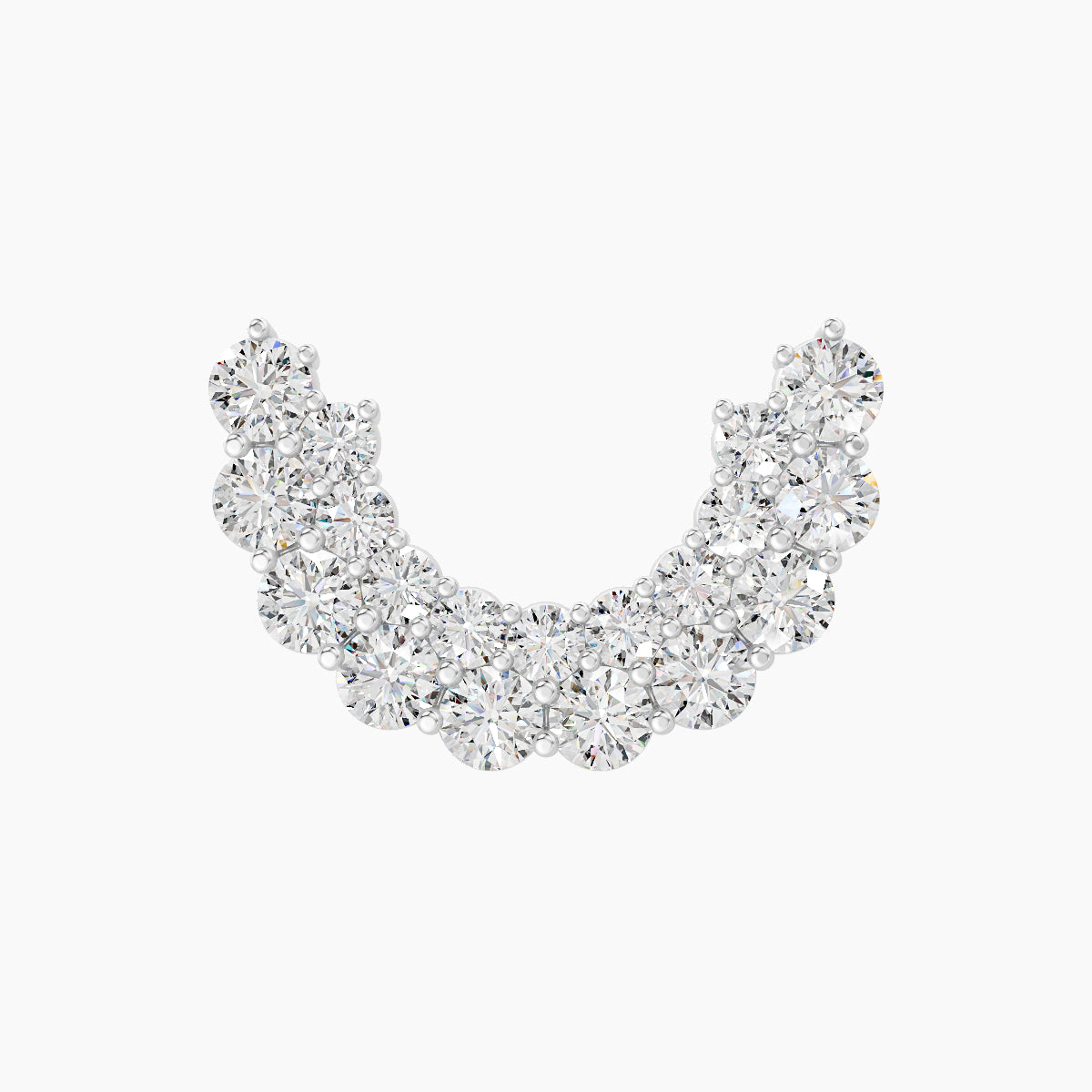 Galia | 18k White Gold 5 mm Diamond Conch Piercing