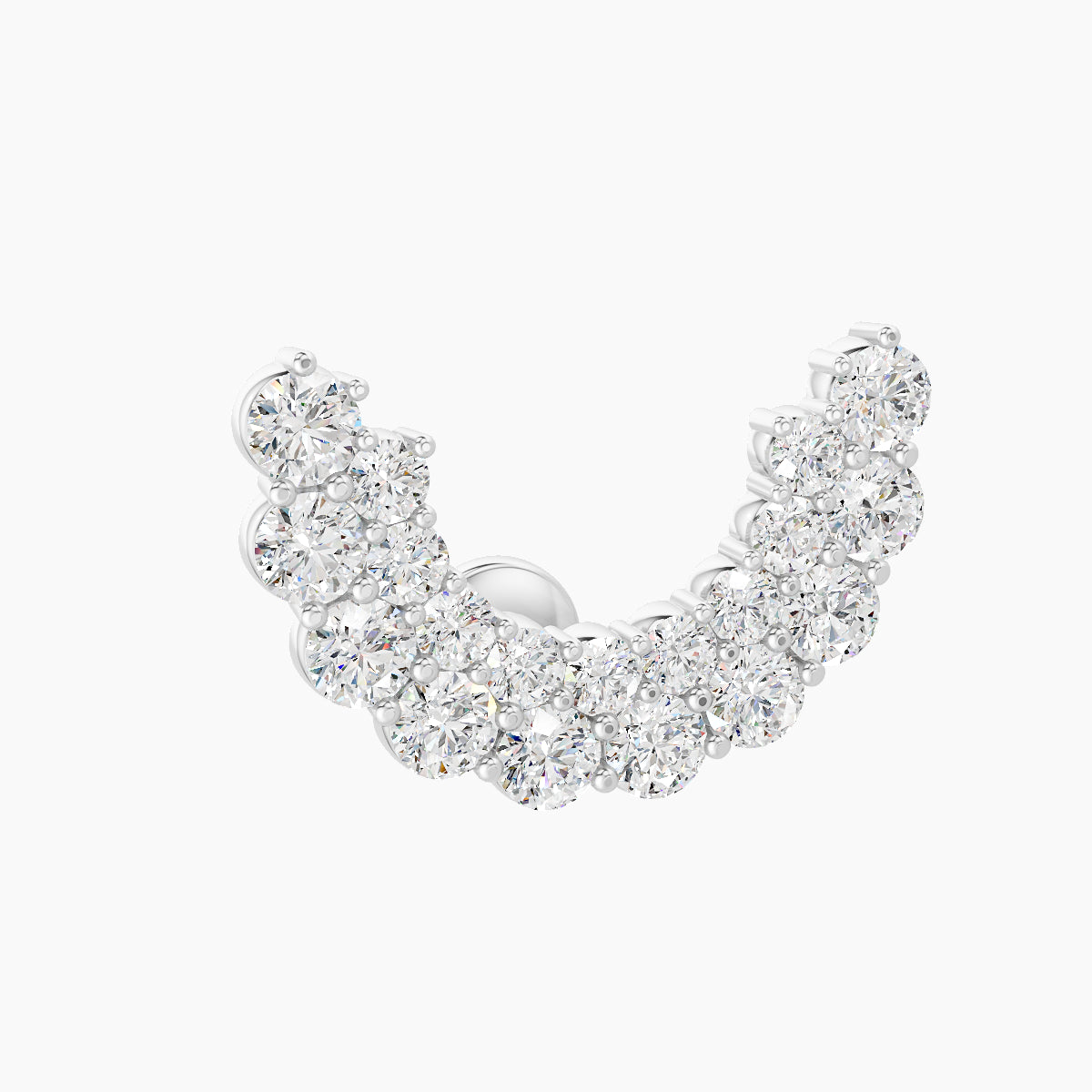 Galia | 18k White Gold 5 mm Diamond Conch Piercing