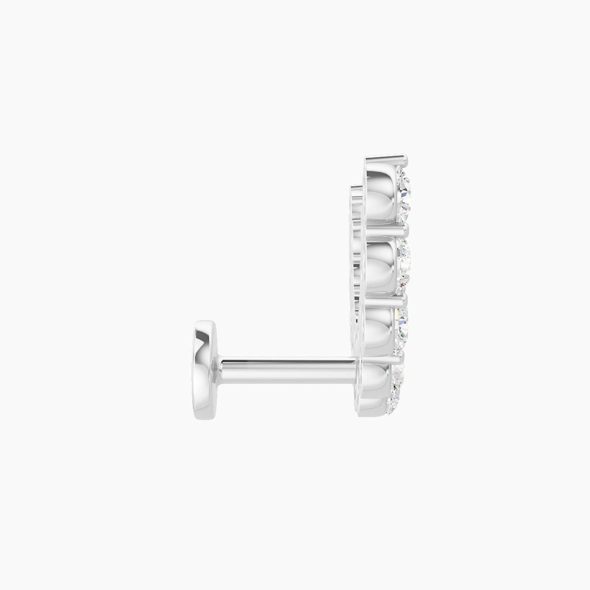 Galia | 18k White Gold 5 mm Diamond Conch Piercing