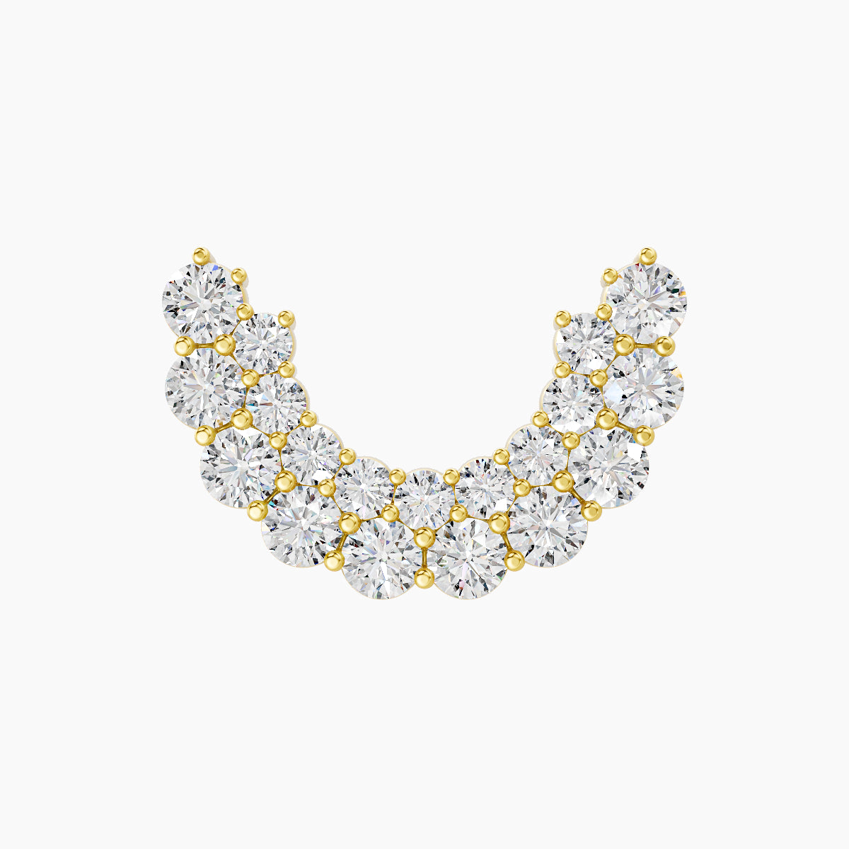 Galia | 18k Yellow Gold 5 mm Diamond Conch Piercing