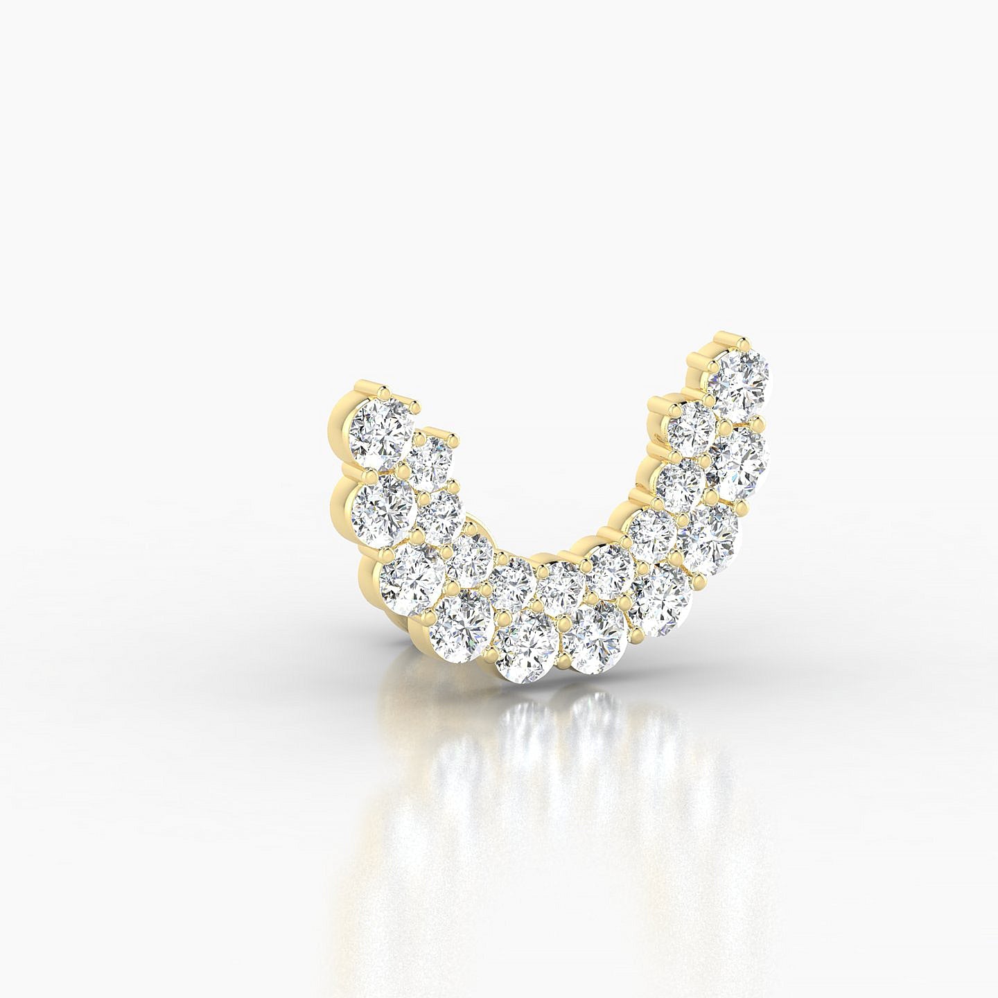Galia | 18k Yellow Gold 5 mm Diamond Conch Piercing