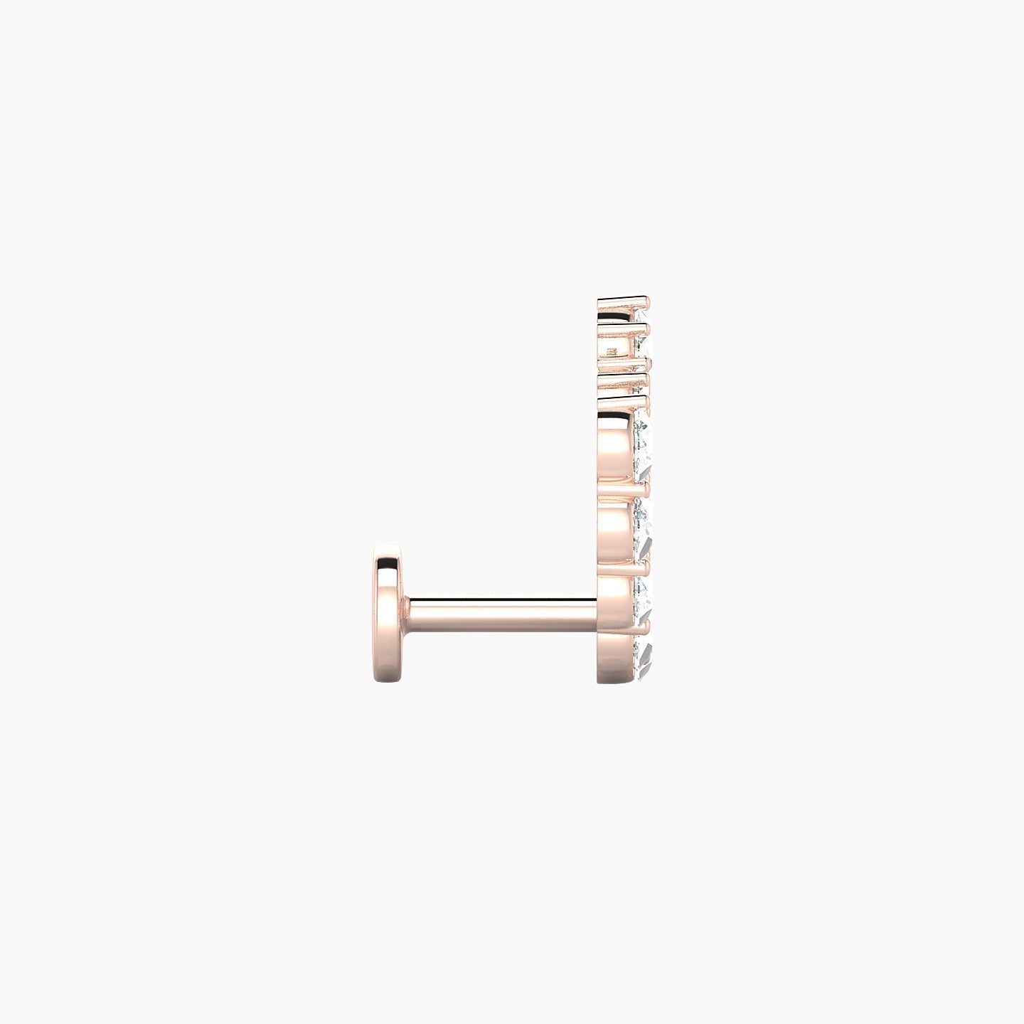 Galia | 18k Rose Gold 5 mm Diamond Conch Piercing