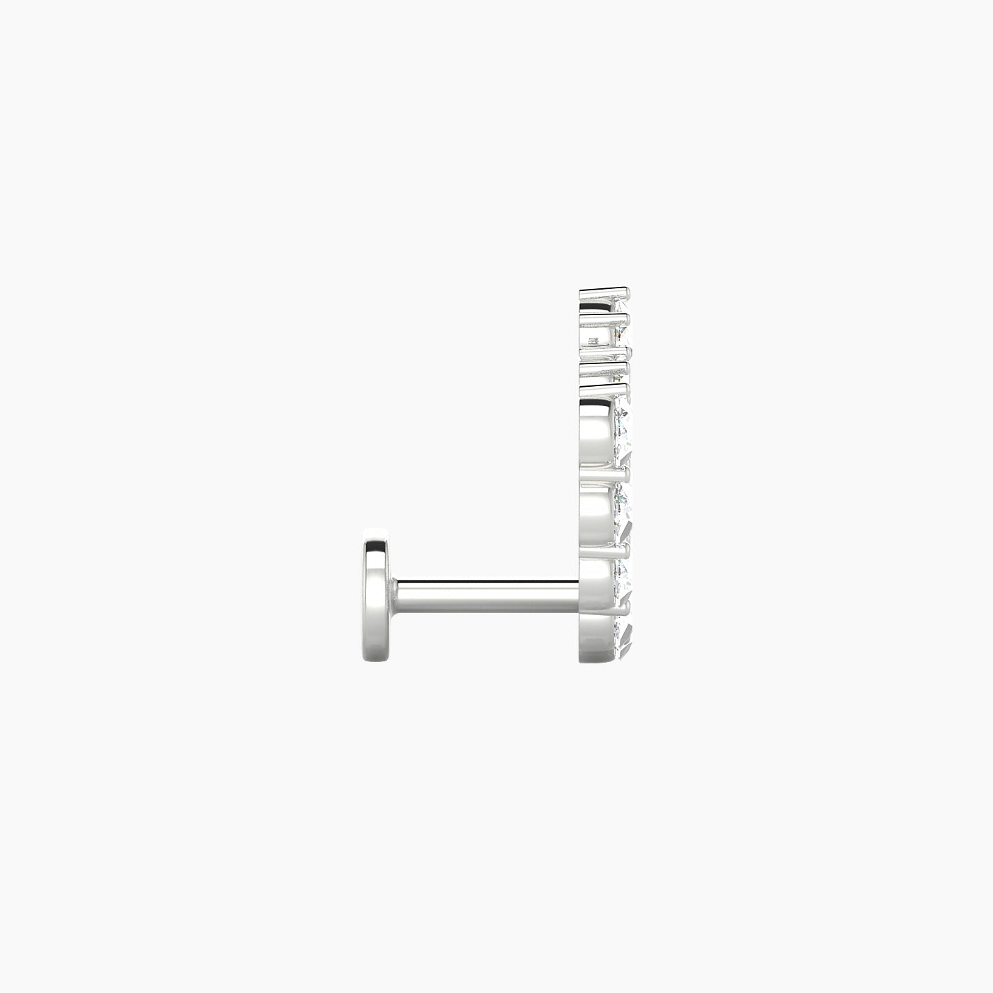 Galia | 18k White Gold 5 mm Diamond Conch Piercing