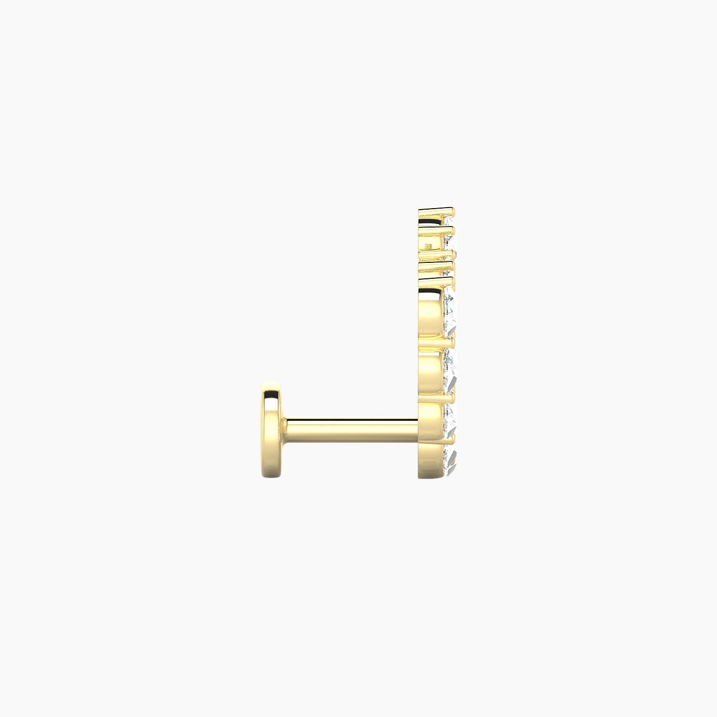 Galia | 18k Yellow Gold 5 mm Diamond Conch Piercing