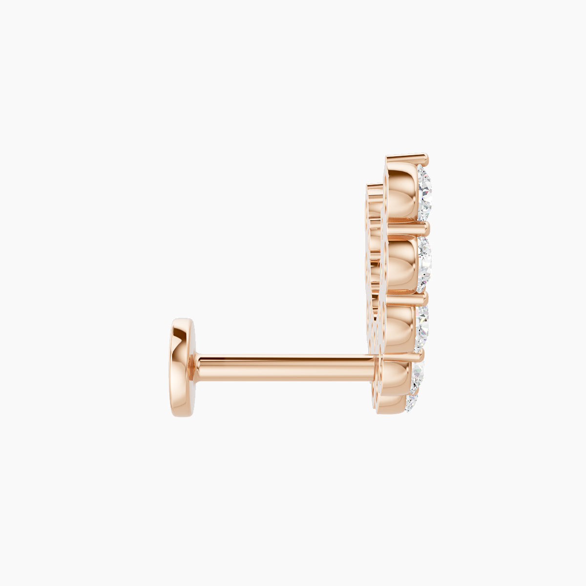 Galia | 18k Rose Gold 6.5 mm Diamond Conch Piercing